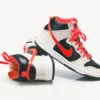Botines blanco, negro y naranja